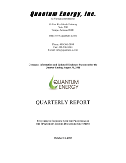 Quantum Energy, Inc.