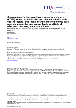 Comparison of a low transition temperature mixture (LTTM