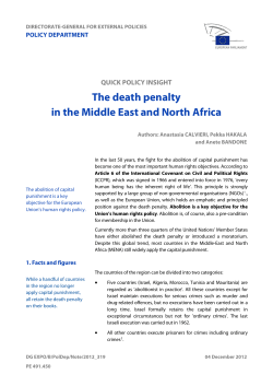 Death Penalty in the Middle East and North Africa