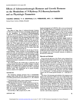 Effects of Adreno corticotropic Hormone and Growth Hormone on
