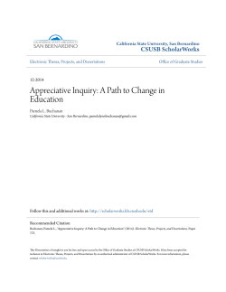 Appreciative Inquiry: A Path to Change in Education