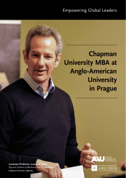 Chapman University MBA at Anglo