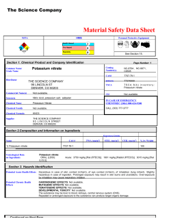 Material Safety Data Sheet