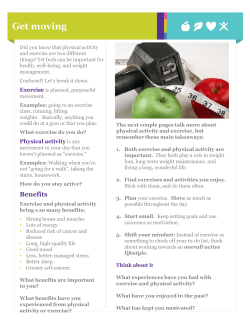 Get moving for weight loss