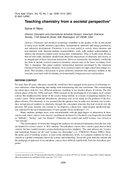Teaching chemistry from a societal perspective