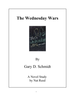 The Wednesday Wars - Reed Novel Studies