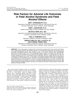 Risk Factors for Adverse Life Outcomes in Fetal Alcohol Syndrome