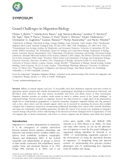 Grand Challenges in Migration Biology