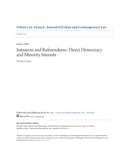 Direct Democracy and Minority Interests