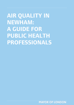 AIR QUALITY IN NEWHAM: A GUIDE FOR PUBLIC