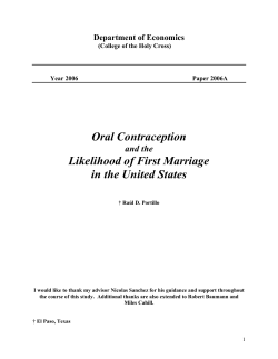 Contraception and the Likelihood of First Marriage in the United States
