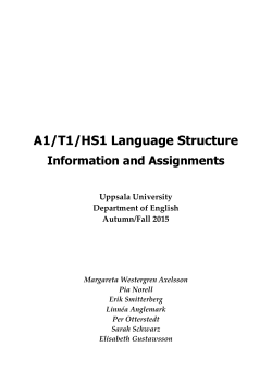 A1/T1/HS1 Language Structure