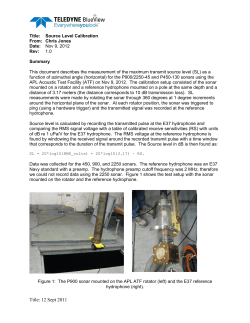 Teledyne BlueView P-Series Sonar Maximum Source Level Analysis