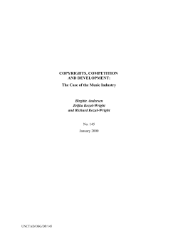 Copyrights, Competition and Development: The Case of the Music