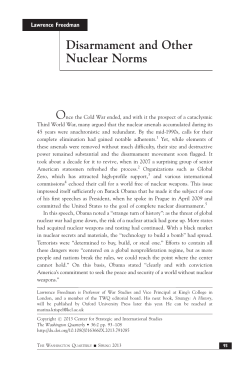 Disarmament and Other Nuclear Norms