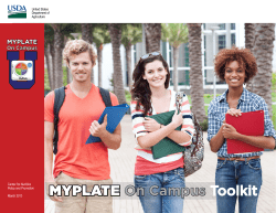 MYPLATE On Campus Toolkit