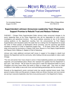 NEWS RELEASE - Chicago Police Department