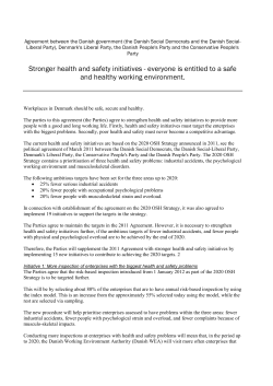 Agreement between the Danish government (the Danish Social