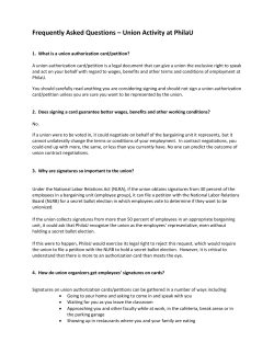 Frequently Asked Questions &ndash; Union Activity at PhilaU