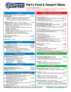 Party Food Menu