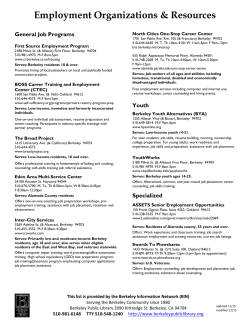 Employment - Berkeley Public Library
