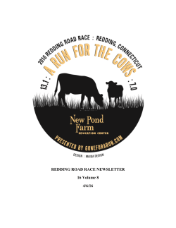 2016 Newsletter #8 - Redding Road Race