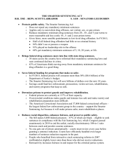 Factsheet on the Smarter Sentencing Act