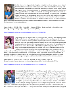 sample child search - A Family For Every Child