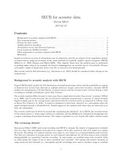 SECR for acoustic data