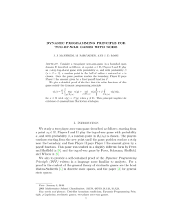 DYNAMIC PROGRAMMING PRINCIPLE FOR TUG-OF