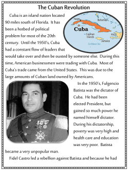 Cuban Revolution Reading Activity
