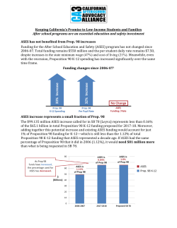 ASES has not benefited from Prop. 98 increases