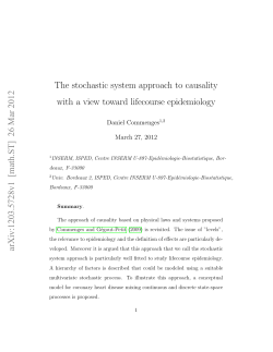 The stochastic system approach to causality with