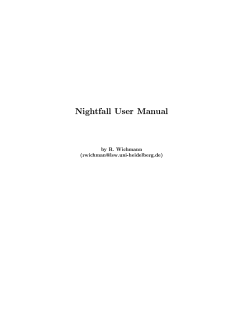 User Manual for Nightfall