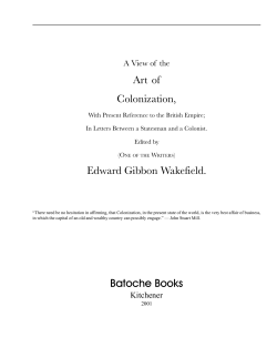 A View of the Art of Colonization