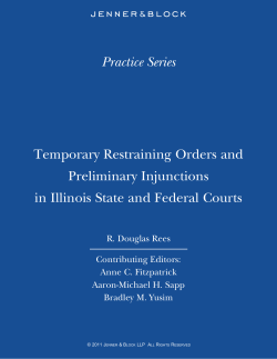 Temporary Restraining Orders and Preliminary Injunctions in Illinois