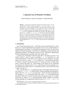 A Special Case of Poncelet`s Problem