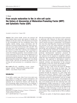 the history of discoveries of Maturation-Promoting Factor