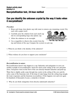 Student activity sheet