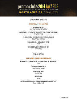Full List of 2014 PromaxBDA North America Promotion, Marketing