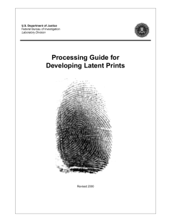 FBI Processing Guide for Developing Latent Prints