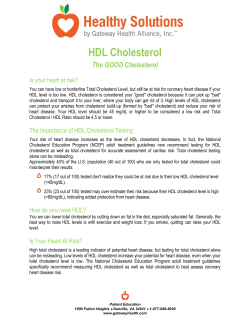 HDL Cholesterol - Gateway Health Alliance