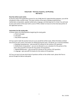 Study Guide &ndash; Electrical, Carpentry, and Plumbing ABC NorCal How