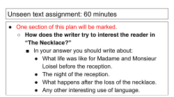 EC2 English Language The Necklace lines 1