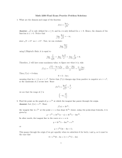Math 2250 Final Exam Practice Problem Solutions