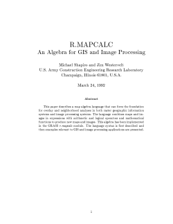 r.mapcalc - Grass GIS