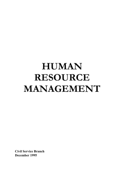 HUMAN RESOURCE MANAGEMENT