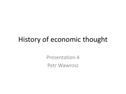 History of economic thought
