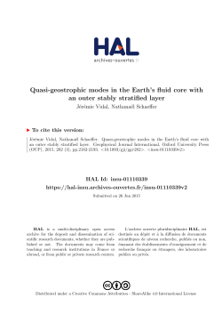 Quasi-geostrophic modes in the Earth`s fluid core with an - HAL-Insu