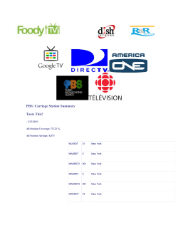 PBS: Carriage Station Summary Taste This!
